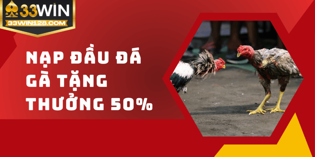 Nạp đầu đá gà tặng thưởng 50% - Ưu đãi khủng cho người mới